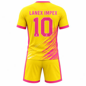 Ensemble de maillots de football personnalisés de haute qualité pour hommes et garçons, respirant, vêtements de sport d'équipe, chemise à manches courtes, shorts, kit de club - Product Image 3