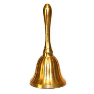 Campana de mano de latón para llamar al personal de restaurantes y cafeterías, con mango resistente y sonido claro. - Product Image 4