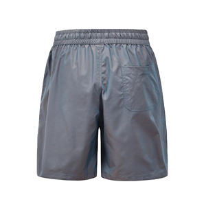 กางเกงขาสั้นทรงหลวมสะท้อนแสง สตรีทแวร์ ขากว้าง เอวยางยืด มีเชือกผูก - Product Image 3