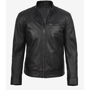 Veste en cuir de vachette noir sur mesure très demandée pour hommes, modèle OEM 2026, 100 % haute qualité, faible MOQ, vestes chauffantes tendance pour l'hiver - Product Image 1