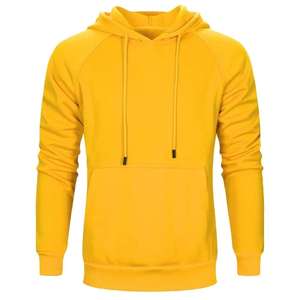 Sweat à capuche pour homme XL, tendance, 100% coton, personnalisable OEM, hiver, uni, col à carreaux, prix de gros - Product Image 6