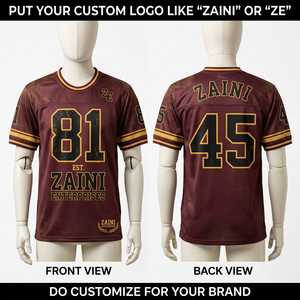 Camiseta de Fútbol de Poliéster Interlock Transpirable de 260 GSM, Color Granate y Dorado, Personalizable con Sublimación, Bordado e Impresión de Logotipo - Product Image 1