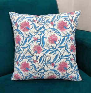 Funda de almohada con estampado de bloque de mano Floral bohemio moderno elegante 16x16 cojín de algodón indio Vintage sólido decorativo bohemio - Product Image 5