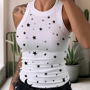 Débardeur d'été sans manches respirant et à séchage rapide pour femme grande taille avec dentelle 100% coton coupe ample - Product Image 2