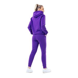 Otoño invierno mujer chándales lisos casual de dos piezas sudaderas con capucha y pantalones Conjunto Polar personalizado chándal en blanco para mujer personalizado - Product Image 3