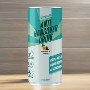Fabricant d'équipement d'origine (OEM), fabricant de conception d'origine (ODM), boîte mince en fer blanc, boisson fonctionnelle anti-gueule de bois sur mesure - Product Image 2