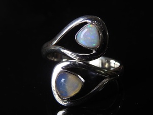 Australian Opal <b>Ring</b> Multi Fire Stone 925 Sterling Silver Jewelry <b>Adjustable</b> Size Gift For Her Handmade Jewelry One Of A Kind MS - Product Image 2
