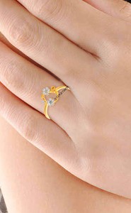แหวนเพชรเพาะเลี้ยงรูปดอกไม้จากธรรมชาติ ทอง 10K 14K 18K และเงิน 925 เงิน 935 - Product Image 2