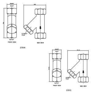 SS316 Tipo Y Colador STR14 con protección de malla Reguladores de presión Gauge Analizadores Medidores de flujo Sistemas SWAS Acero inoxidable - Product Image 4