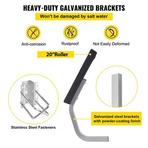 Par de Guías de Acero Completas de 20 Pulgadas para Remolques de Pontones, Accesorios de Fácil Montaje para Embarcaciones y Moto Acuáticas - Product Image 5
