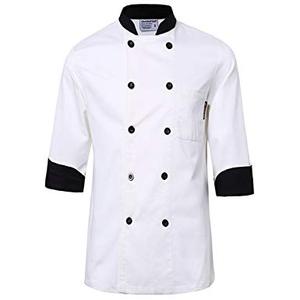 Delantales de Chef, Uniformes de Chef, Conjunto de Chaqueta y Pantalón Cruzados, Corte Ajustado, Manga Larga, Poliéster/Algodón, Color Personalizable, Cuatro Hoteles - Product Image 6