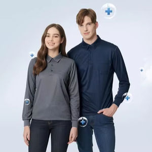 [MARK] OEM/ODM Marca Coreana MT-2066 Camiseta Polo de Manga Larga de Poliéster Antibacterial para Salud y Limpieza - Product Image 1