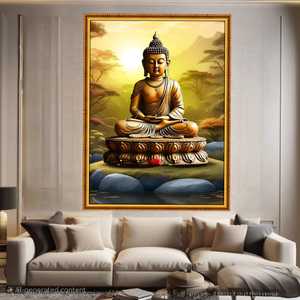 Kit de Broderie Diamantée Imprimée Religion Bouddha avec Motif en Tissu et Pierres Précieuses pour Adultes Débutants - Product Image 2