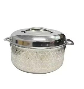 Eco Friendly Metal Hot Pot Insulated Stainless Steel Serving Casserole Food Warmer Bowl with Lid Kitchen Dining <b>Table</b> - Product Image 2