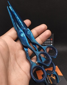 Hair Cutting <b>Thinning</b> Scissors Set 9Cr Steel 6.0 Inch Blue Precision <b>Mirror</b> Polished Sharp Ergonomic Handle for Hair Studio - Product Image 2