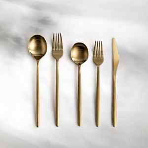 Collection de couverts en acier inoxydable abordables pour la maison, les restaurants, les hôtels, la restauration, la cuisine, la table à manger, ensemble cuillère, fourchette, couteau - Product Image 2
