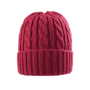 Unisex Solid Color Knit Beanie Hat 100% Acrylic Cuffed <b>Winter</b> <b>Cap</b> Casual Style for Adults Gray Red - Product Image 3
