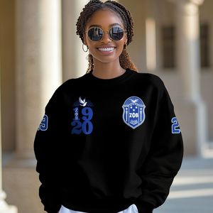 Sudadera Personalizada con Logotipo de Zeta Phe Beta 1920, Corte Regular, Fabricada por un Fabricante de Ropa, Sudadera con Cuello Redondo Estampada para Mujer - Product Image 5