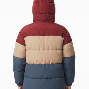 Manteau d'hiver imperméable à capuche pour femme, en toile matelassée, coupe-vent, fermeture éclair intégrale, chaud, pour l'extérieur, coupe classique, vente en gros - Product Image 6
