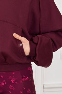 Plus Size Women Floral Print Oversized Hooded <b>Zip</b>-<b>Up</b> Sweatshirt Full Sleeve Fleece Jacket Autumn Wear - Product Image 3