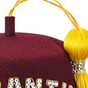 Chapeau fez maçonnique professionnel pour les fonctions de la loge, chapeau fez maçonnique rouge traditionnel avec broderie - Product Image 6