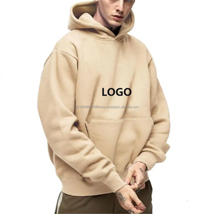 Poids lourd 100% French Terry Fabricants de sweat à capuche de haute qualité Sweats à capuche pour hommes personnalisés Unisexe sans ficelle 380 Gsm - Product Image 2