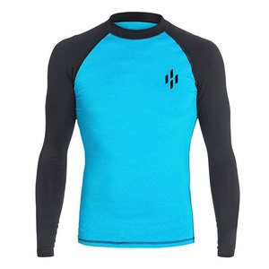 Chemises de compression sur mesure pour hommes, col rond, manches longues, tricotées en Spandex/Polyester, écologiques, anti-plis, respirantes - Product Image 2