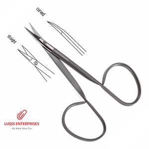 Tijeras Iris con mango tipo cinta, instrumento quirúrgico de acero inoxidable para corte fino de precisión, herramienta oftálmica - Product Image 4