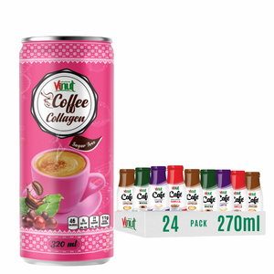 Vinut Collagen Coffee 320มล.-Non-GMO, ปราศจากนม, ปราศจากกลูเตน, arabica & Robusta พรีเมี่ยม, ฉลากส่วนตัว, oem/odm, ตัวอย่างฟรี - Product Image 1