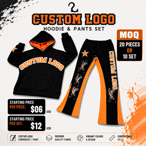 Ensemble survêtement homme grande taille personnalisé imprimé, sweat à capuche épais en molleton de coton et pantalon de survêtement ample, style streetwear hiver - Product Image 2