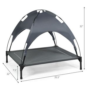 Tenda Parasole Protettiva UV 90x81 cm per Cuccia per Cani, Casette e Mobili per Animali Domestici - Product Image 3