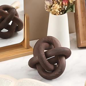 Cadena de Madera Hecha en Fábrica para Decoración del Hogar, 3 Eslabones Planos, Decoración de Madera Hecha a Mano, Guirnalda de Madera - Product Image 5