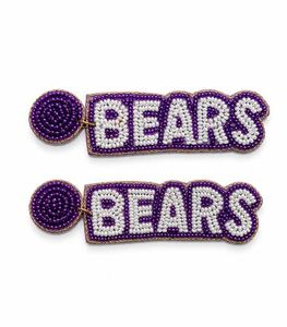 Pendientes de Aro Personalizados Hechos a Mano con Diseño de los Baylor Bears SIC EM, Joyería Deportiva para el Día del Partido, Venta al Por Mayor OEM ODM - Product Image 2