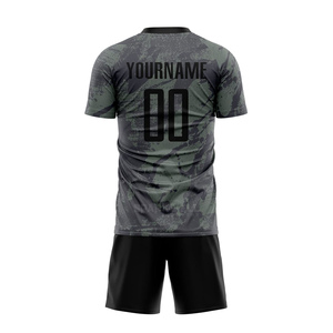 Maillot de football camouflage personnalisé pour homme, manches courtes, évacuation de l'humidité, séchage rapide, nom et numéro personnalisés, uniforme d'équipe sportive - Product Image 2