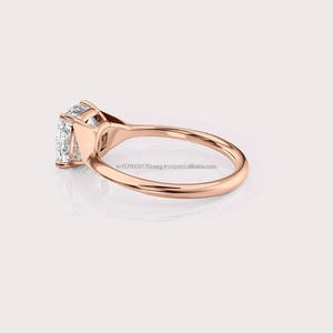 Anillo de compromiso de moissanita en oferta, joyería de lujo para mujeres y novias, accesorio de moda disponible con calidad y precio de exportación. - Product Image 4