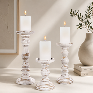 Juego de Portavelas Rústicos de Madera con Cubierta de Vidrio, Hechos a Mano para Decoración del Hogar, Ambiente Romántico e Iluminación Festiva - Product Image 1