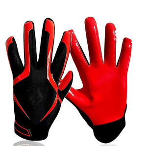 Blue Black Football Receiver Gloves Silicone Palm Non Slip Outdoor Sports Gloves - Product Image 4