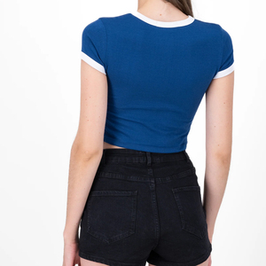 Camiseta Corta con Estampado Gráfico para Mujer, Personalizada, de Algodón, Estilo Urbano, Venta al Por Mayor, OEM, ODM, Fábrica de Ropa de Marca Privada - Product Image 5
