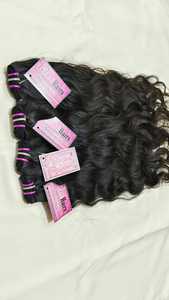 Extensiones de Cabello Ondulado Natural Indio 100% Sin Procesar Remy, Frontales de Cabello Humano Indio con Cutícula Alineada, Doble Trama Cosida a Máquina - Product Image 3