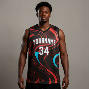 Nouveaux maillots de basket-ball unisexes personnalisés, respirants, imprimés, avec nom et numéro, pour l'été, vêtements de sport - Product Image 4