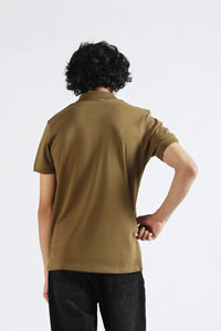 เสื้อโปโลผู้ชาย 100% ผ้าฝ้าย แขนสั้น สีน้ำเงินและสีขาว ตัดขอบด้วยผ้าคุณภาพสูง ราคาประหยัด - Product Image 5