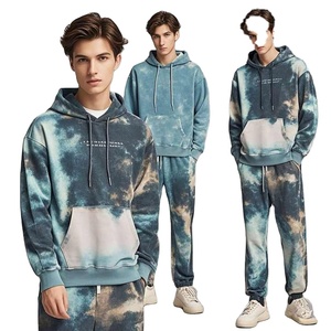 Conjunto Casual de Dos Piezas para Hombre, Estilo Vintage, Unisex, 100% Algodón, Sudadera con Capucha, Chándal, Felpa Técnica Transpirable de Gran Gramaje - Product Image 1