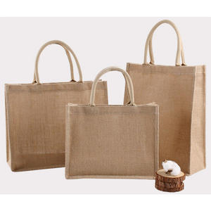 Sac messager pour femme en lin recyclé et jute, sac à main avec poignées, sac fourre-tout écologique pour usage quotidien, shopping, voyage, cadeau - Product Image 3