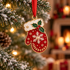 Custom Christmas Ornaments Metal Embossed Logo <b>Tree</b> Hanging Decoration OEM Wholesale - Product Image 3