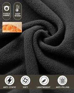 Deep Gray Men's Full Zip Fleece Jacket Stand Collar Polar Outerwear <b>Lightweight</b> Warm Casual Winter <b>Coat</b> - Product Image 6