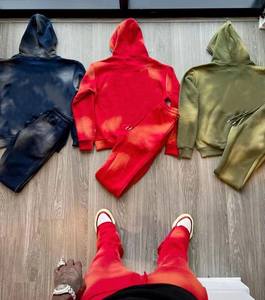 Prix compétitif, Fabricant de survêtements à fermeture éclair avec logo personnalisé, Survêtement évasé de haute qualité, Survêtement personnalisé pour homme délavé au soleil et à l'acide - Product Image 6