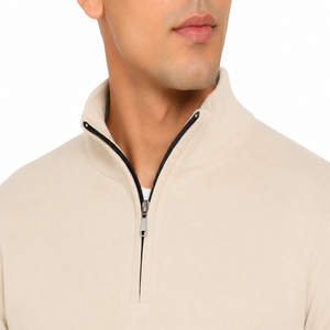 Suéter de Punto con Cierre de Cremallera para Hombre, Elegante, de Primera Calidad, Informal, para Invierno, Personalizable en Color y Logotipo, Lana/Acrílico - Product Image 4