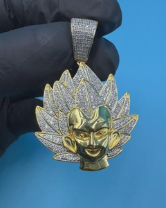 Pendentif Dragon Ball Z Super Saiyan plaqué or, serti de moissanite, bijoux hip-hop sur le thème des dessins animés, unisexe - Product Image 5