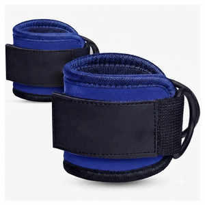 Wholesale Heavy Duty Neoprene Fitness Ankle Straps Double D <b>Ring</b> Cable Machine Attachments Custom Logo Gym Bodybuilding Buckle - Product Image 6