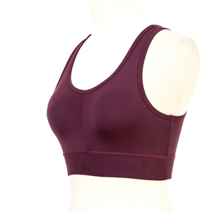 Gray <b>Racerback</b> Sports Bra With High Neck And Crop <b>Top</b> Design For Women - Product Image 4